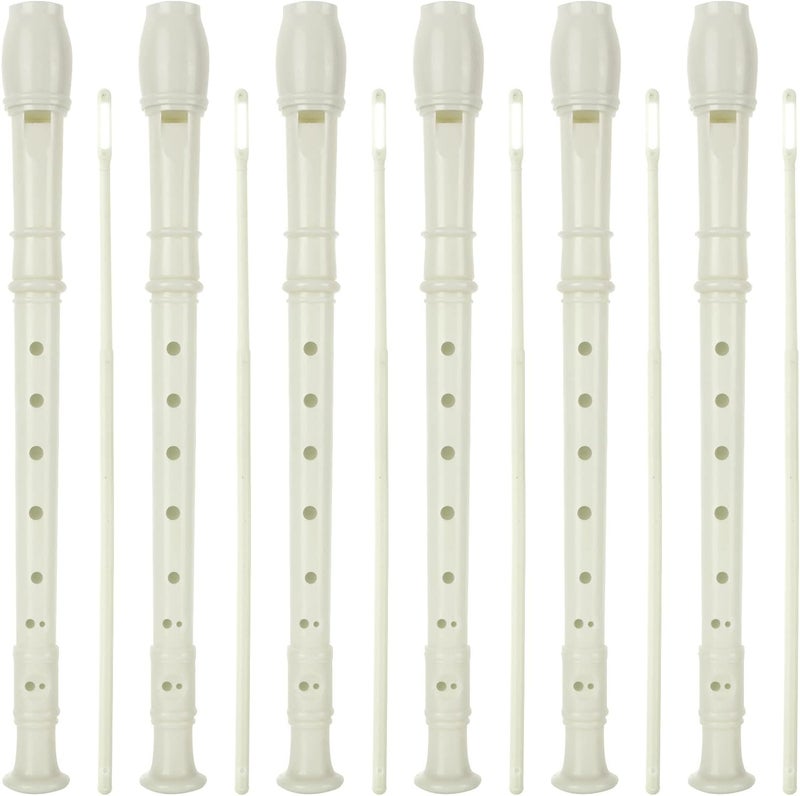 LOLYSIC 16 Pack 8 Hole Recorder Flute, Plastic Recorders Musical Instruments with Cleaning Rod, Beginner Recorders Soprano Recorder for Music - Image 1